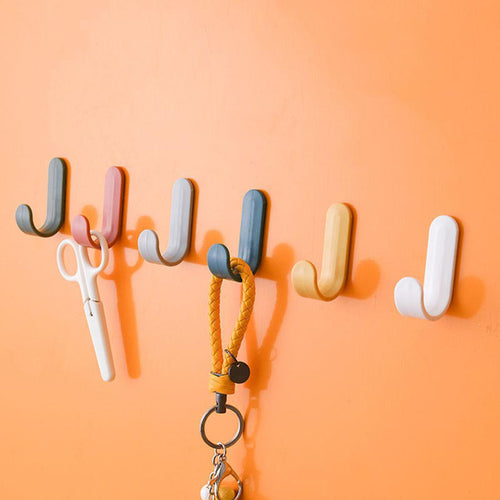Self-Adhesive Plastic Towel Hook and Wall Organizer