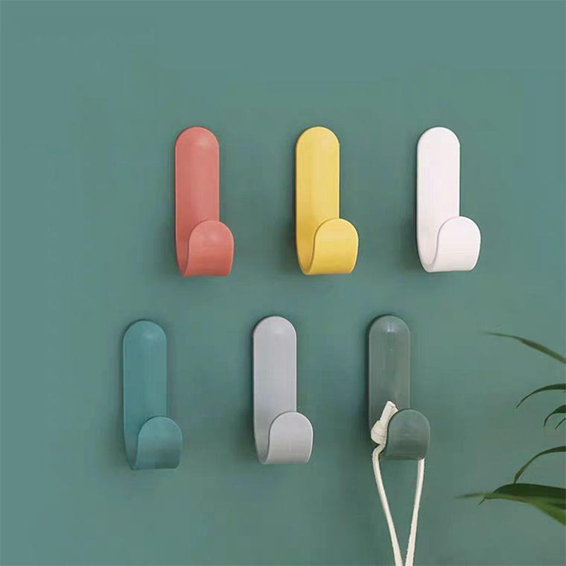 Self-Adhesive Plastic Towel Hook and Wall Organizer