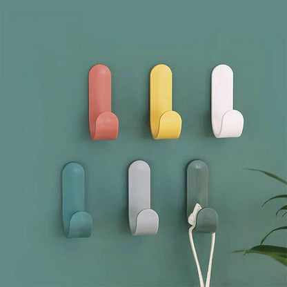Self-Adhesive Plastic Towel Hook and Wall Organizer